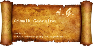Adamik Georgina névjegykártya